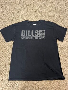 NFL Bills Black Graphic Tee with Gray Print